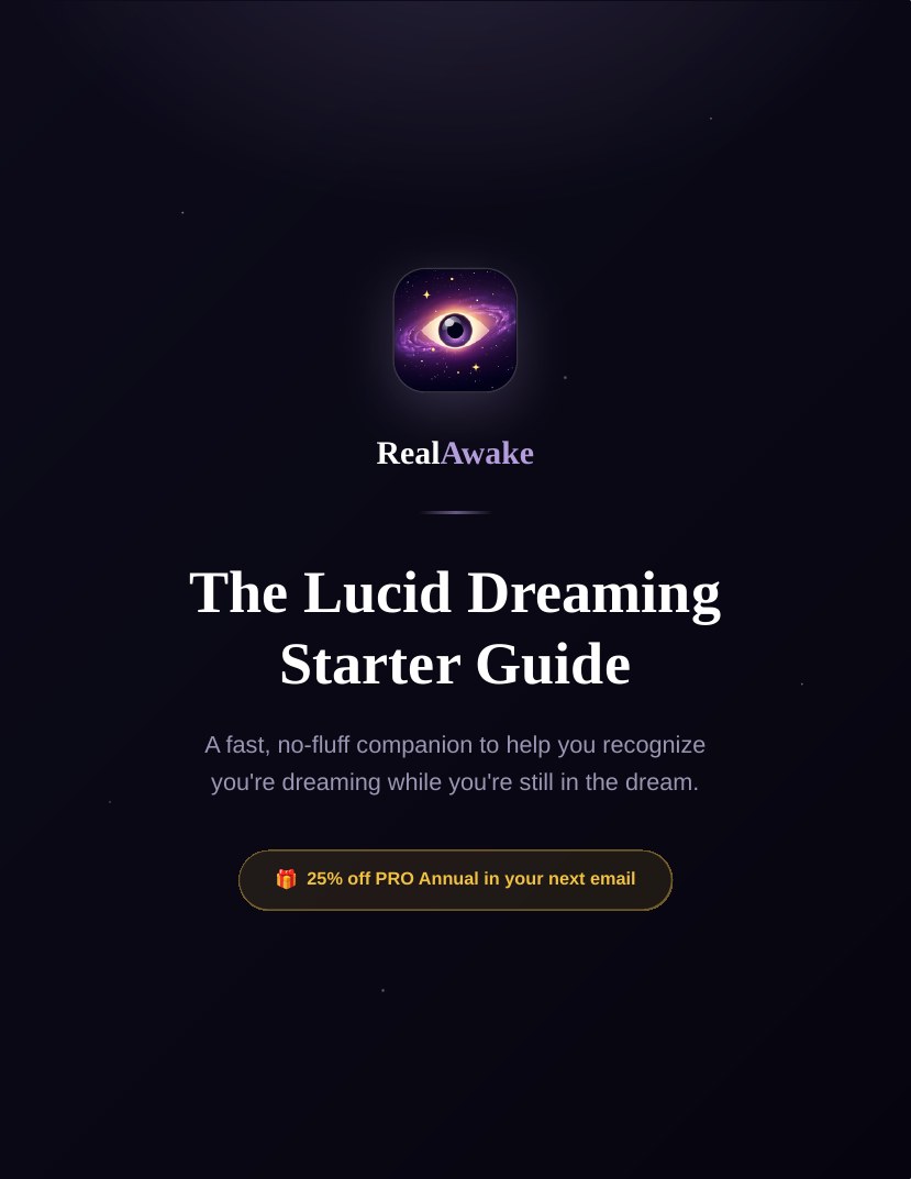 Cover of The Lucid Dreaming Starter Guide